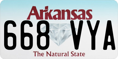 AR license plate 668VYA