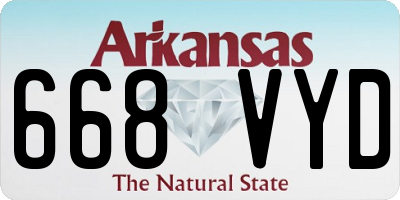 AR license plate 668VYD