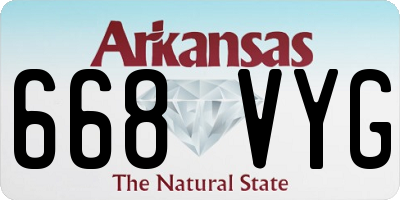 AR license plate 668VYG