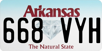 AR license plate 668VYH
