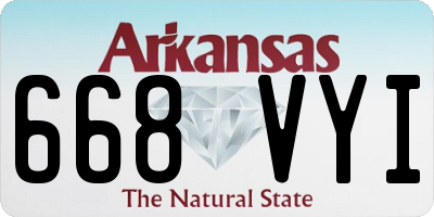 AR license plate 668VYI