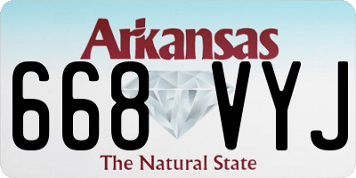 AR license plate 668VYJ