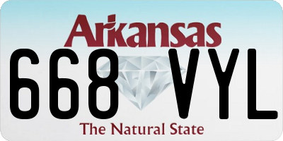 AR license plate 668VYL