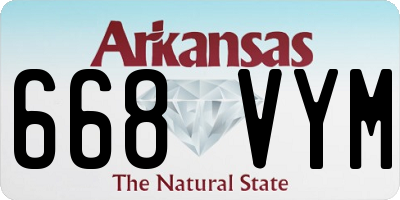 AR license plate 668VYM