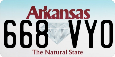 AR license plate 668VYO