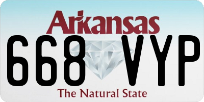 AR license plate 668VYP