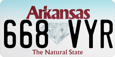 AR license plate 668VYR