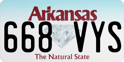 AR license plate 668VYS