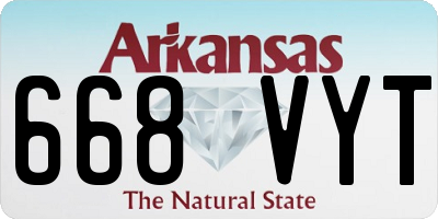 AR license plate 668VYT