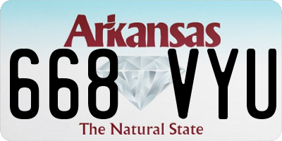 AR license plate 668VYU