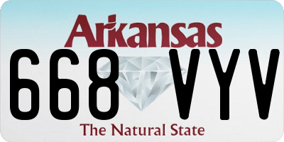 AR license plate 668VYV
