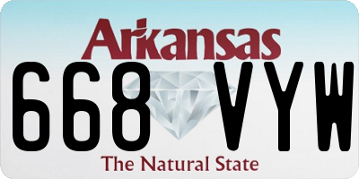 AR license plate 668VYW
