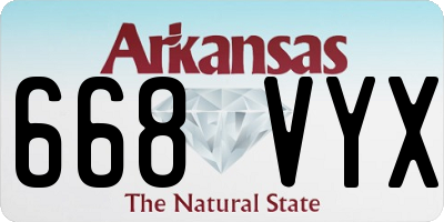 AR license plate 668VYX