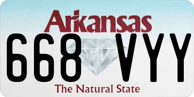 AR license plate 668VYY