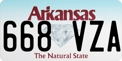AR license plate 668VZA