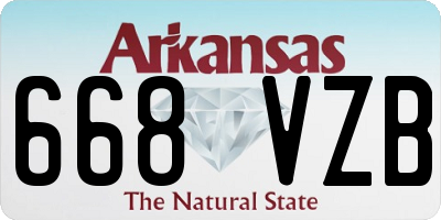 AR license plate 668VZB
