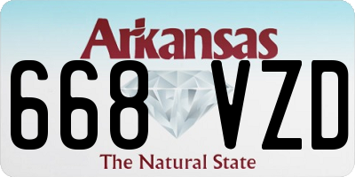 AR license plate 668VZD