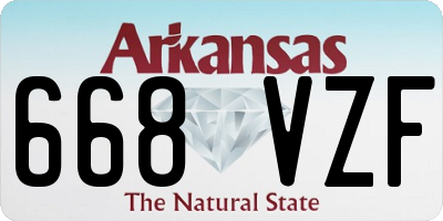 AR license plate 668VZF
