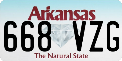 AR license plate 668VZG