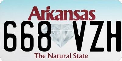 AR license plate 668VZH