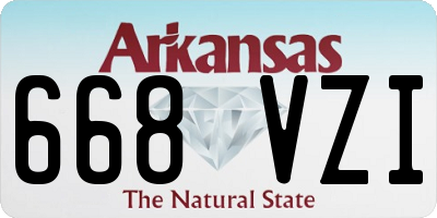 AR license plate 668VZI