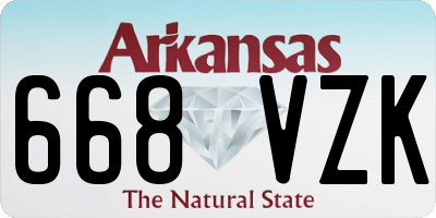 AR license plate 668VZK