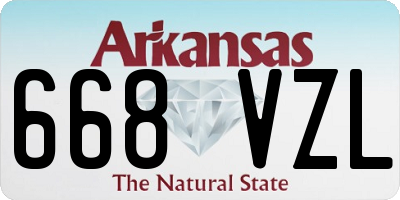 AR license plate 668VZL