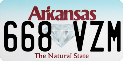 AR license plate 668VZM