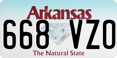 AR license plate 668VZO