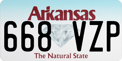 AR license plate 668VZP