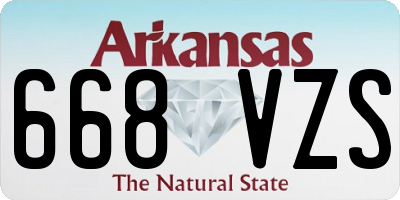 AR license plate 668VZS