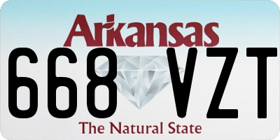 AR license plate 668VZT