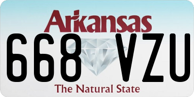AR license plate 668VZU