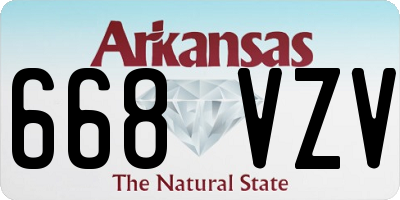 AR license plate 668VZV