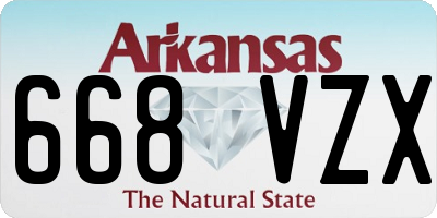 AR license plate 668VZX