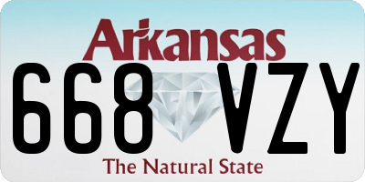 AR license plate 668VZY