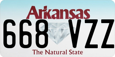 AR license plate 668VZZ