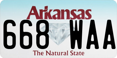 AR license plate 668WAA