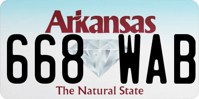AR license plate 668WAB