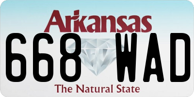 AR license plate 668WAD