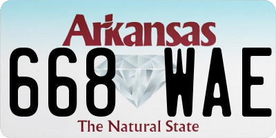 AR license plate 668WAE