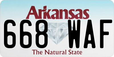 AR license plate 668WAF