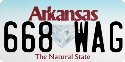 AR license plate 668WAG