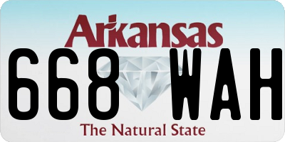AR license plate 668WAH