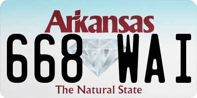 AR license plate 668WAI