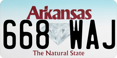 AR license plate 668WAJ