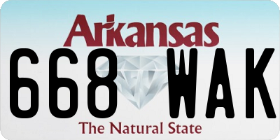 AR license plate 668WAK