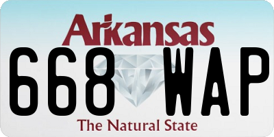 AR license plate 668WAP
