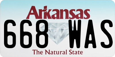 AR license plate 668WAS