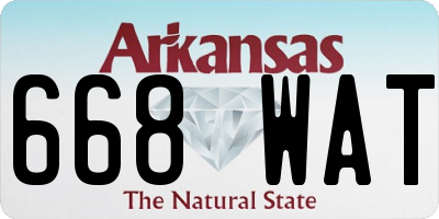 AR license plate 668WAT